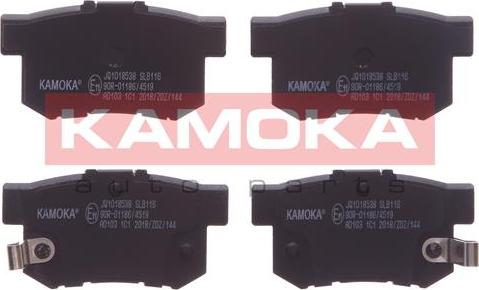Kamoka JQ1018538 - Тормозные колодки, дисковые, комплект parts5.com