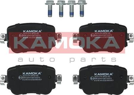 Kamoka JQ101375 - Тормозные колодки, дисковые, комплект parts5.com