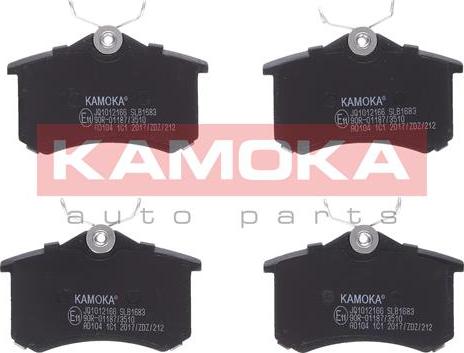 Kamoka JQ1012166 - Тормозные колодки, дисковые, комплект parts5.com