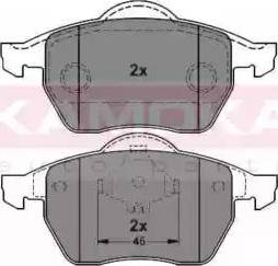 Kamoka JQ1012334 - Тормозные колодки, дисковые, комплект parts5.com