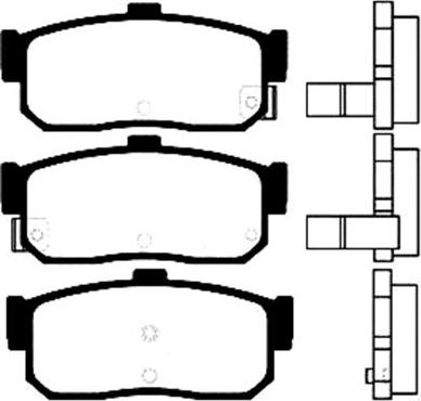 SAKURA 601-10-4000 - Тормозные колодки, дисковые, комплект parts5.com