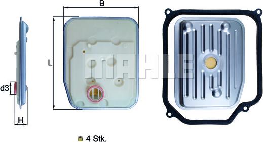 KNECHT HX 147KIT1 - Гидрофильтр, автоматическая коробка передач parts5.com