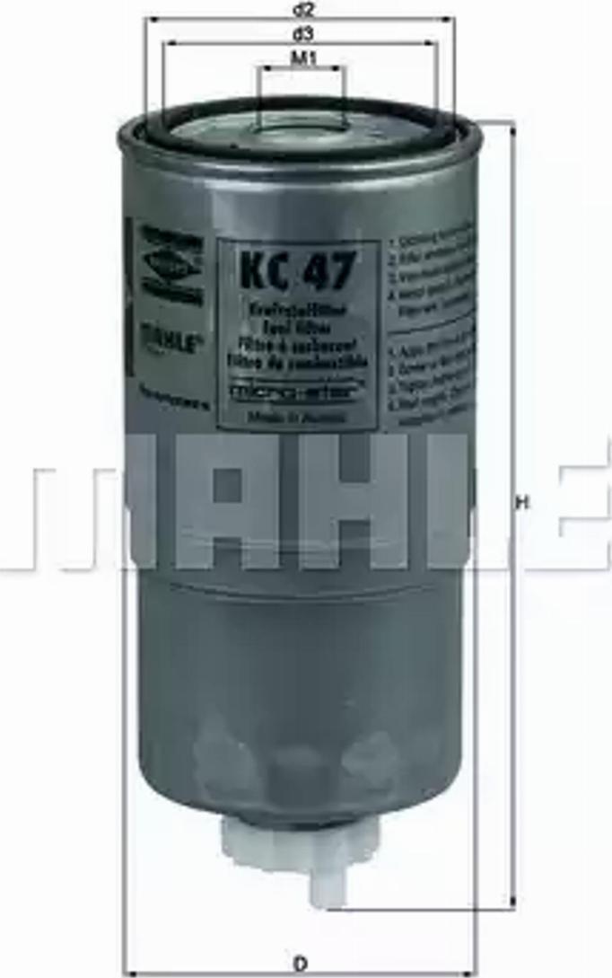 KNECHT KC 47 - Топливный фильтр parts5.com