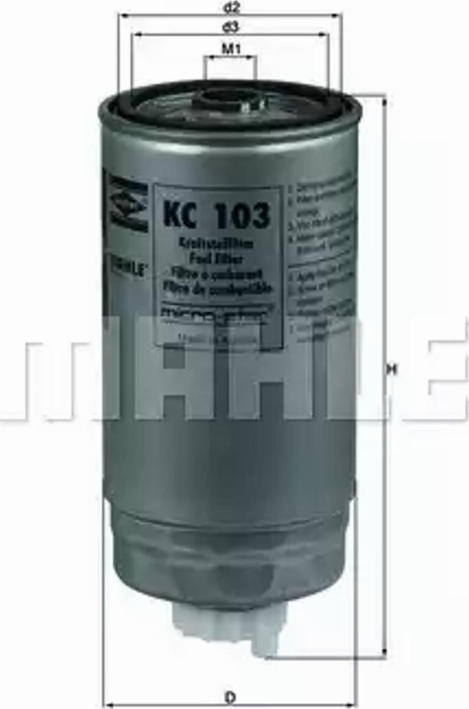 KNECHT KC 103 - Топливный фильтр parts5.com