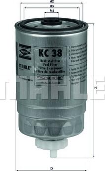 KNECHT KC 38 - Топливный фильтр parts5.com