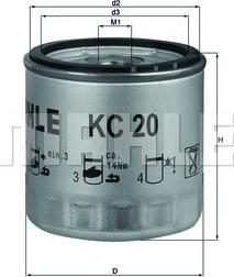 KNECHT KC 20 - Топливный фильтр parts5.com