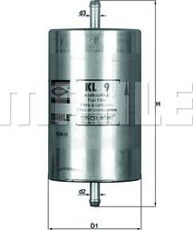 KNECHT KL 9 - Fuel filter parts5.com