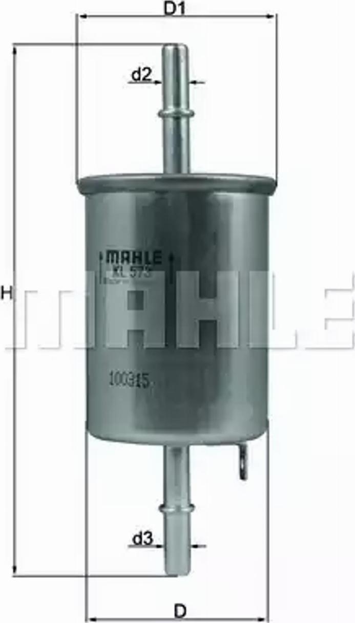 KNECHT KL 573 - Топливный фильтр parts5.com