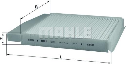 KNECHT LA 54 - Фильтр воздуха в салоне parts5.com