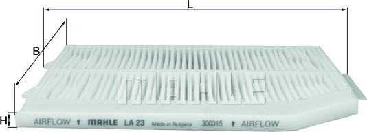 KNECHT LA 23 - Фильтр воздуха в салоне parts5.com