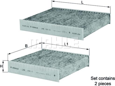 KNECHT LAK 191/S - Фильтр воздуха в салоне parts5.com