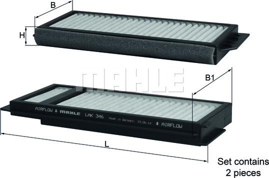 KNECHT LAK 346/S - Фильтр воздуха в салоне parts5.com