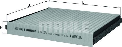 KNECHT LAK 371 - Фильтр воздуха в салоне parts5.com