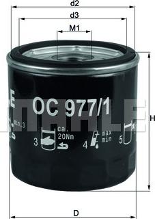 KNECHT OC 977/1 - Масляный фильтр parts5.com