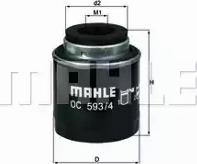 KNECHT OC 593/4 - Масляный фильтр parts5.com