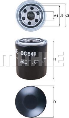 KNECHT OC 540 - Масляный фильтр parts5.com