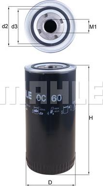 KNECHT OC 60 - Oil Filter parts5.com