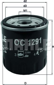 KNECHT OC 1291 - Масляный фильтр parts5.com