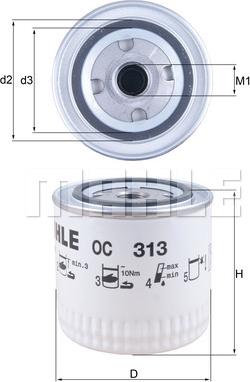 KNECHT OC 313 - Масляный фильтр parts5.com