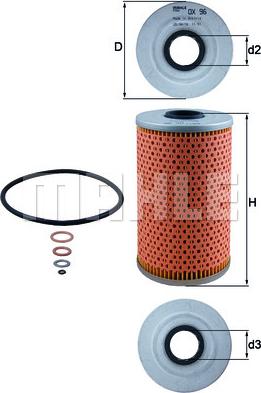 KNECHT OX 96D - Масляный фильтр parts5.com