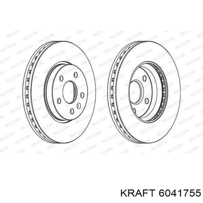 KRAFT AUTOMOTIVE 6041755 - Тормозной диск parts5.com