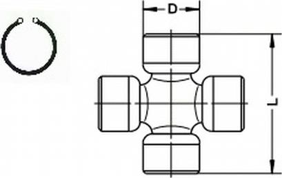 Löbro U-220 - Шарнир, продольный вал parts5.com