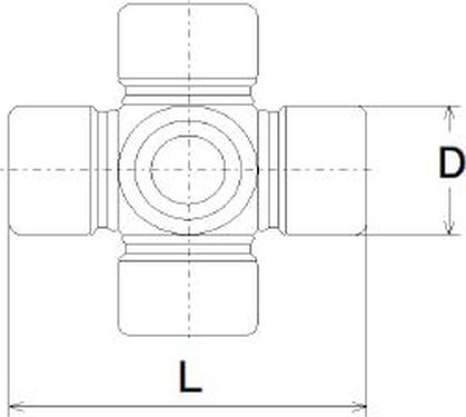 Löbro U 125 - Шарнир, продольный вал parts5.com