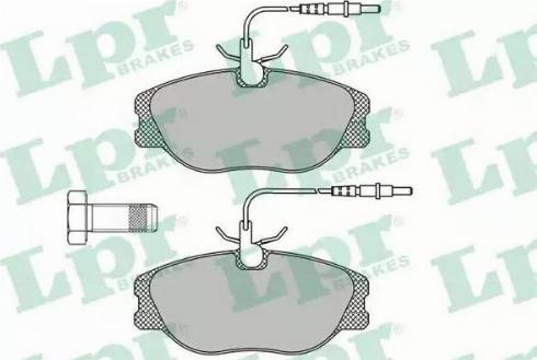 LPR 05P498 - Тормозные колодки, дисковые, комплект parts5.com