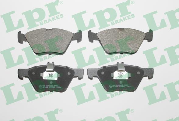 LPR 05P406 - Тормозные колодки, дисковые, комплект parts5.com