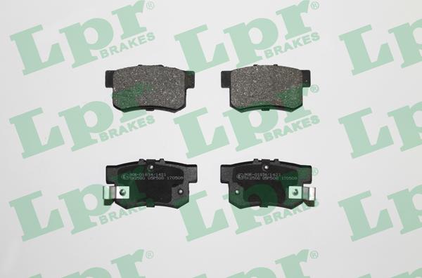 LPR 05P508 - Тормозные колодки, дисковые, комплект parts5.com