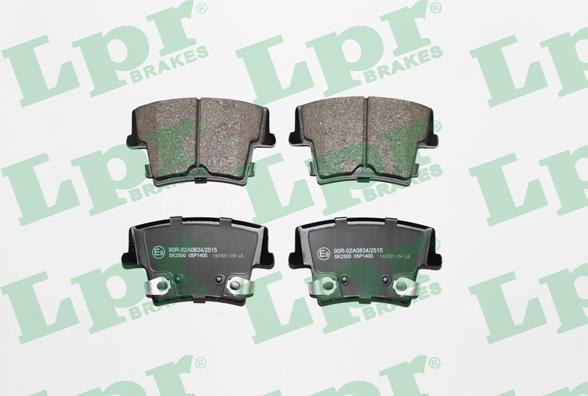 LPR 05P1400 - Тормозные колодки, дисковые, комплект parts5.com