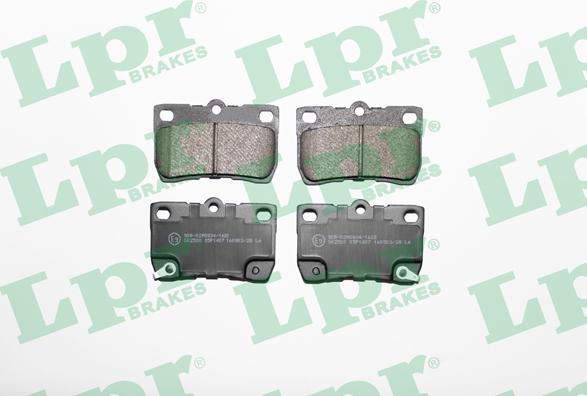 LPR 05P1407 - Тормозные колодки, дисковые, комплект parts5.com