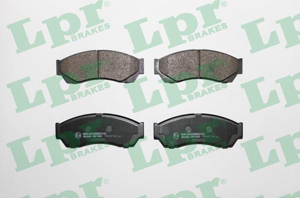 LPR 05P1553 - Тормозные колодки, дисковые, комплект parts5.com