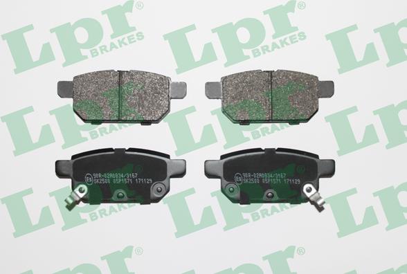 LPR 05P1571 - Тормозные колодки, дисковые, комплект parts5.com