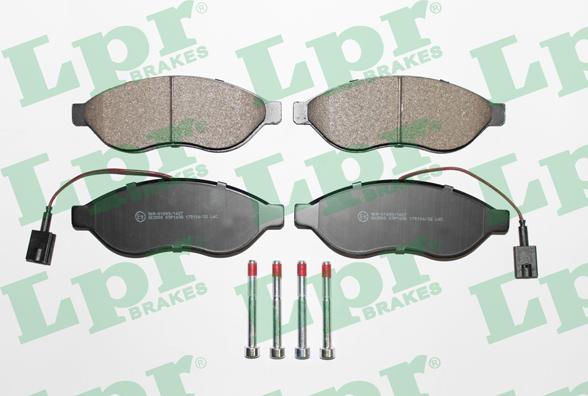 LPR 05P1698 - Тормозные колодки, дисковые, комплект parts5.com