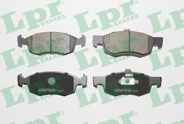 LPR 05P1654 - Тормозные колодки, дисковые, комплект parts5.com