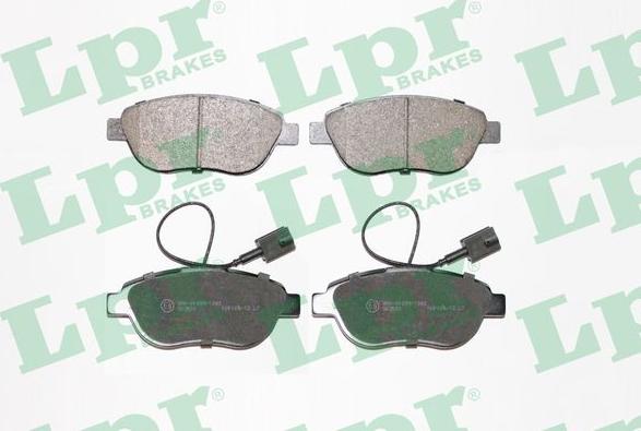 LPR 05P1657 - Тормозные колодки, дисковые, комплект parts5.com