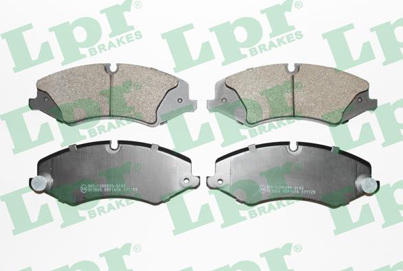 LPR 05P1616 - Тормозные колодки, дисковые, комплект parts5.com