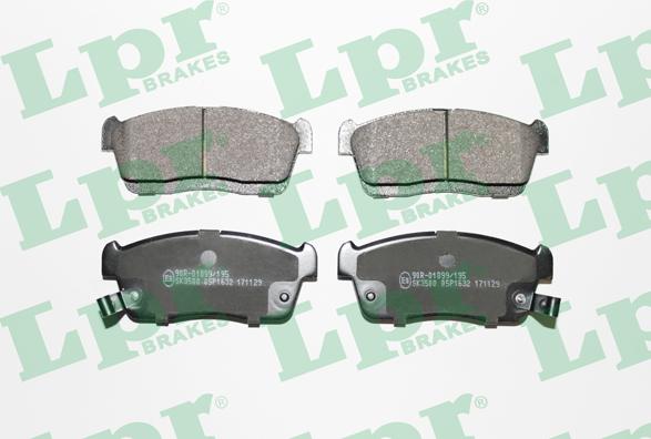 LPR 05P1632 - Тормозные колодки, дисковые, комплект parts5.com