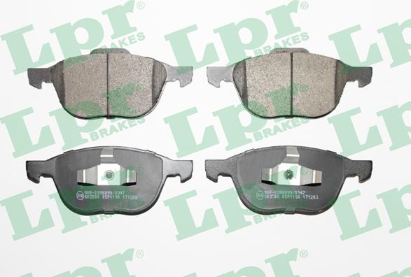 LPR 05P1190 - Тормозные колодки, дисковые, комплект parts5.com