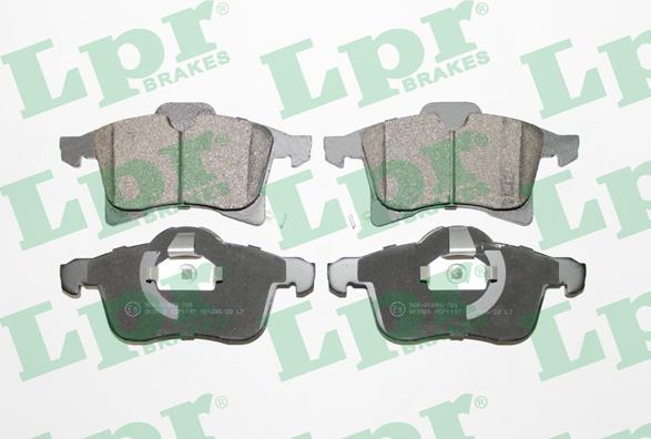 LPR 05P1197 - Тормозные колодки, дисковые, комплект parts5.com