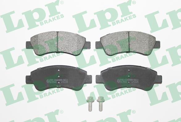 LPR 05P1188 - Тормозные колодки, дисковые, комплект parts5.com