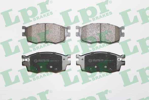 LPR 05P1345 - Тормозные колодки, дисковые, комплект parts5.com