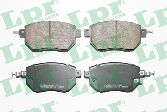 LPR 05P1342 - Тормозные колодки, дисковые, комплект parts5.com