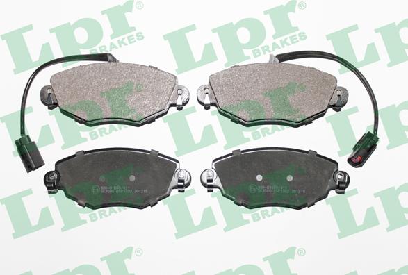 LPR 05P1302 - Тормозные колодки, дисковые, комплект parts5.com