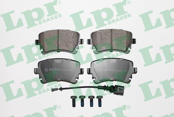 LPR 05P1206 - Тормозные колодки, дисковые, комплект parts5.com