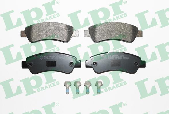 LPR 05P1289 - Тормозные колодки, дисковые, комплект parts5.com