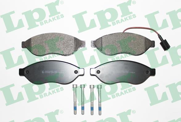 LPR 05P1287 - Тормозные колодки, дисковые, комплект parts5.com