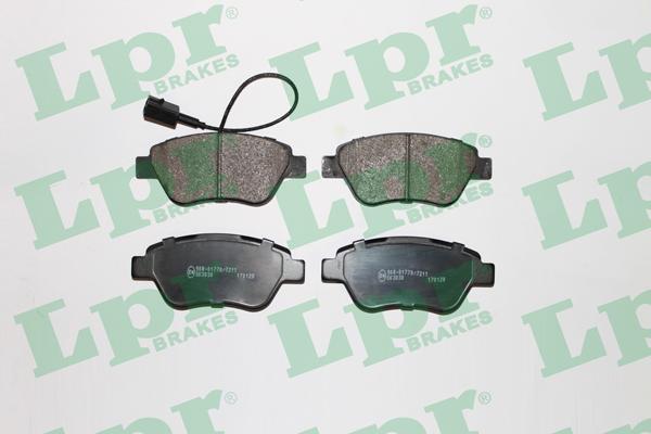 LPR 05P1225 - Тормозные колодки, дисковые, комплект parts5.com