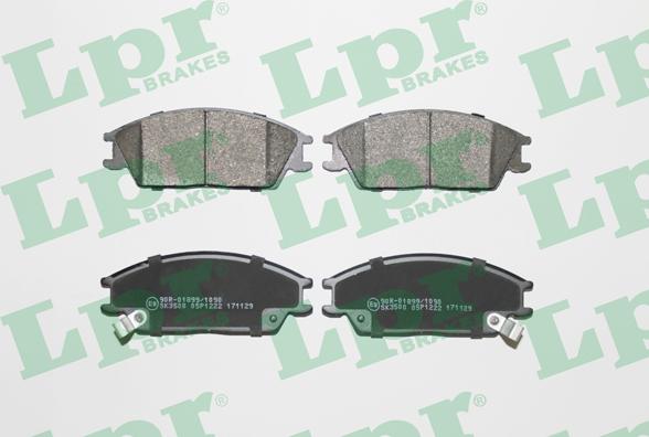 LPR 05P1222 - Тормозные колодки, дисковые, комплект parts5.com